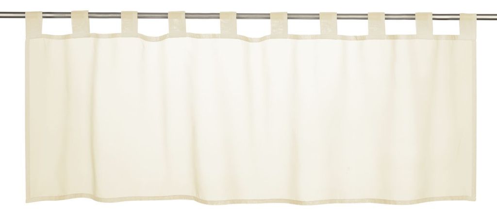 Tenda bistrot Elbersdrucke Basic 09 beige trasparente Immagine del prodotto 