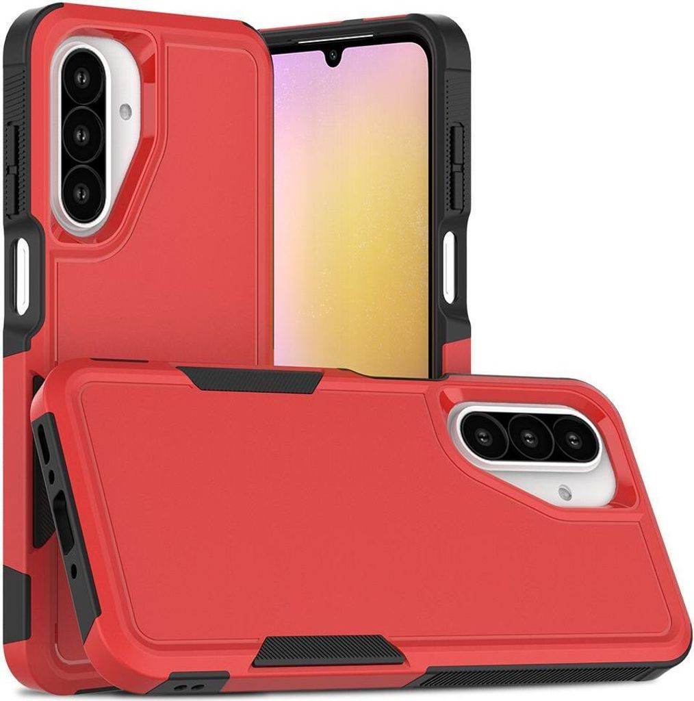 Mobigear Heavy Armor Samsung Galaxy A26 Hülle Hardcase Backcover Stoßfest - Rot