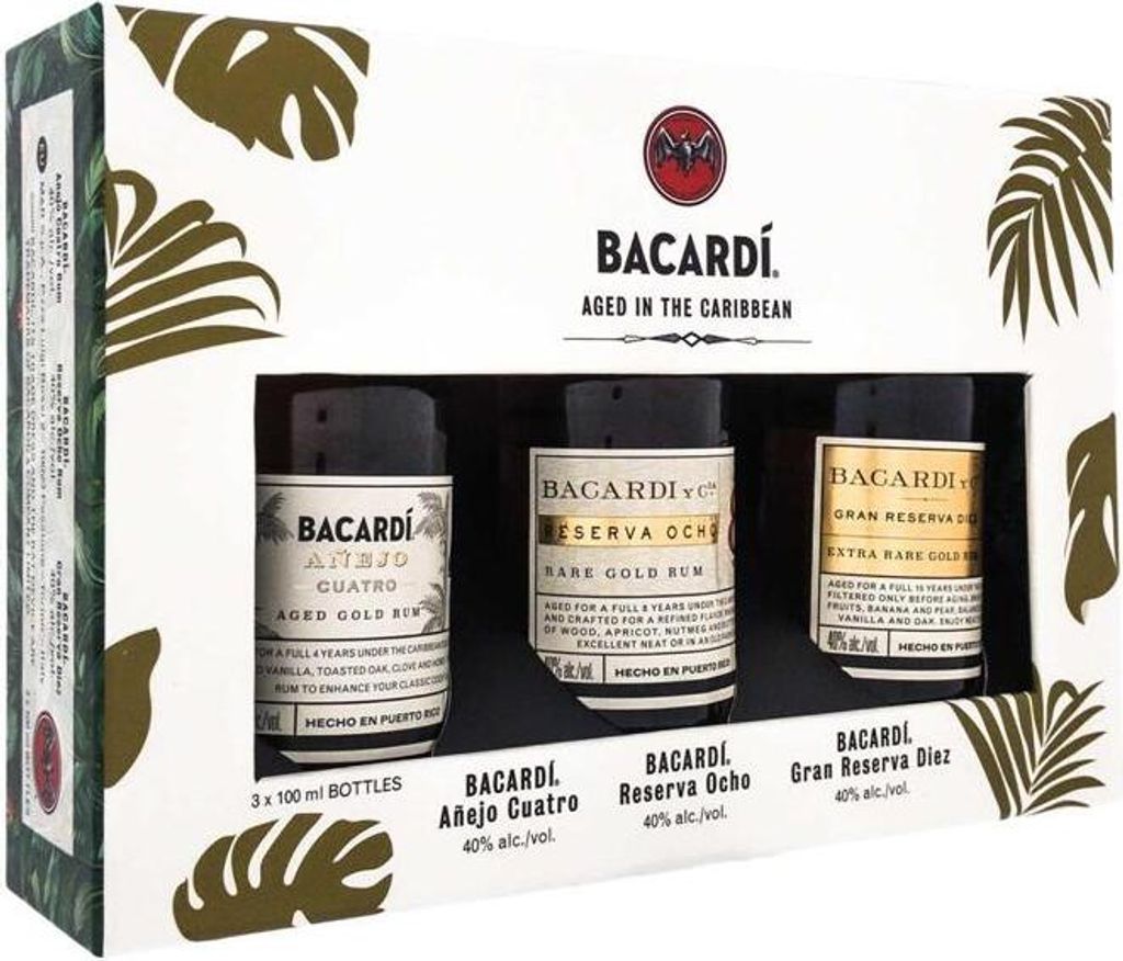 Bacardi Premium Discovery Set 3 x 100ml 40% Vol. Produktbild 