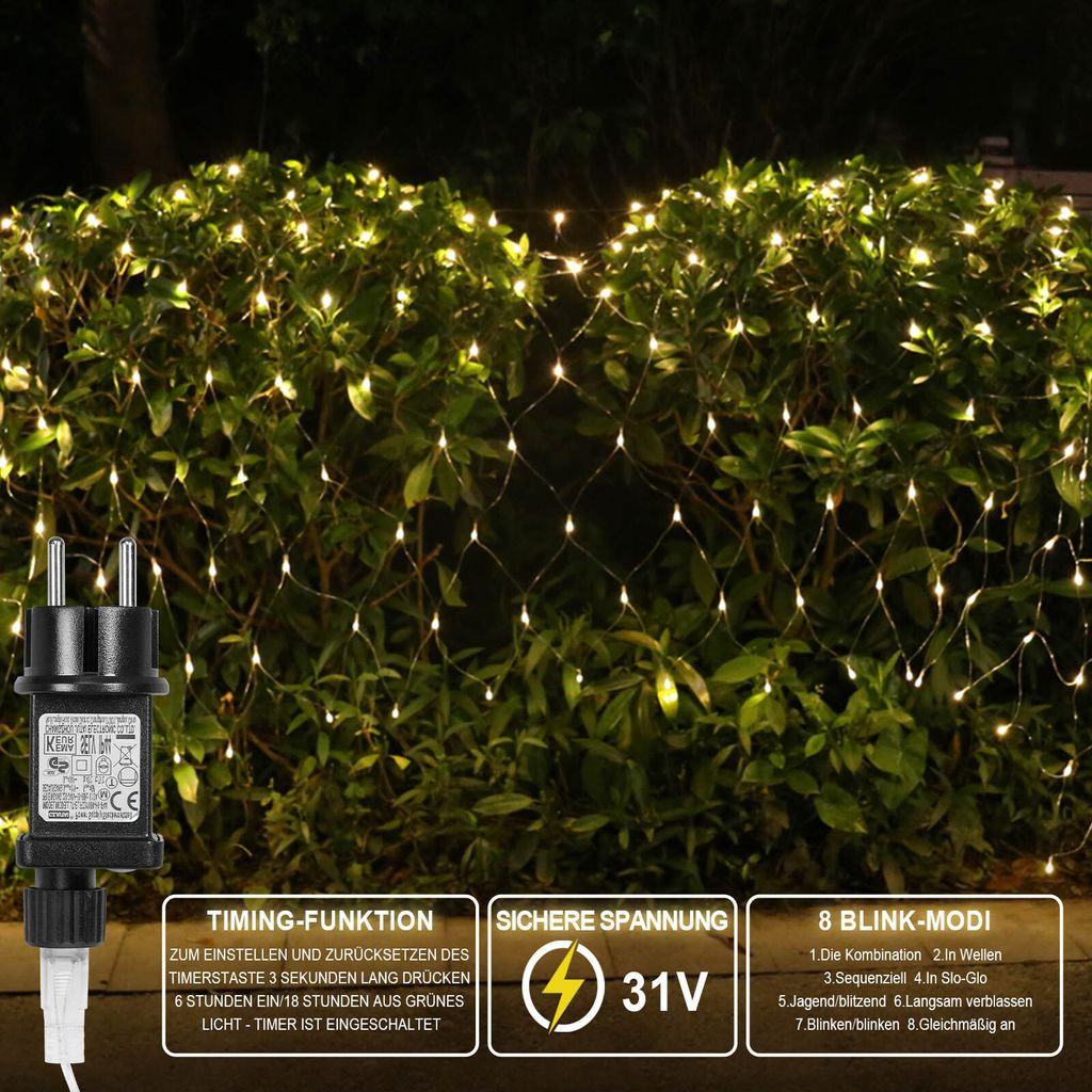 6x4M Led Lichterkette Netz Außen Innen, Kaufland.de