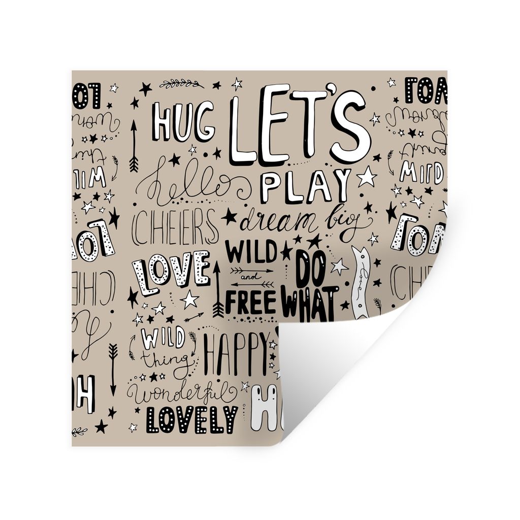 MuchoWow Wandtattoo Wandsticker Wandaufkleber Zitate - Sprichwörter - Kinder - Wörter - Baby 100x100 cm Selbstklebend und Repositionierbar - Wi...