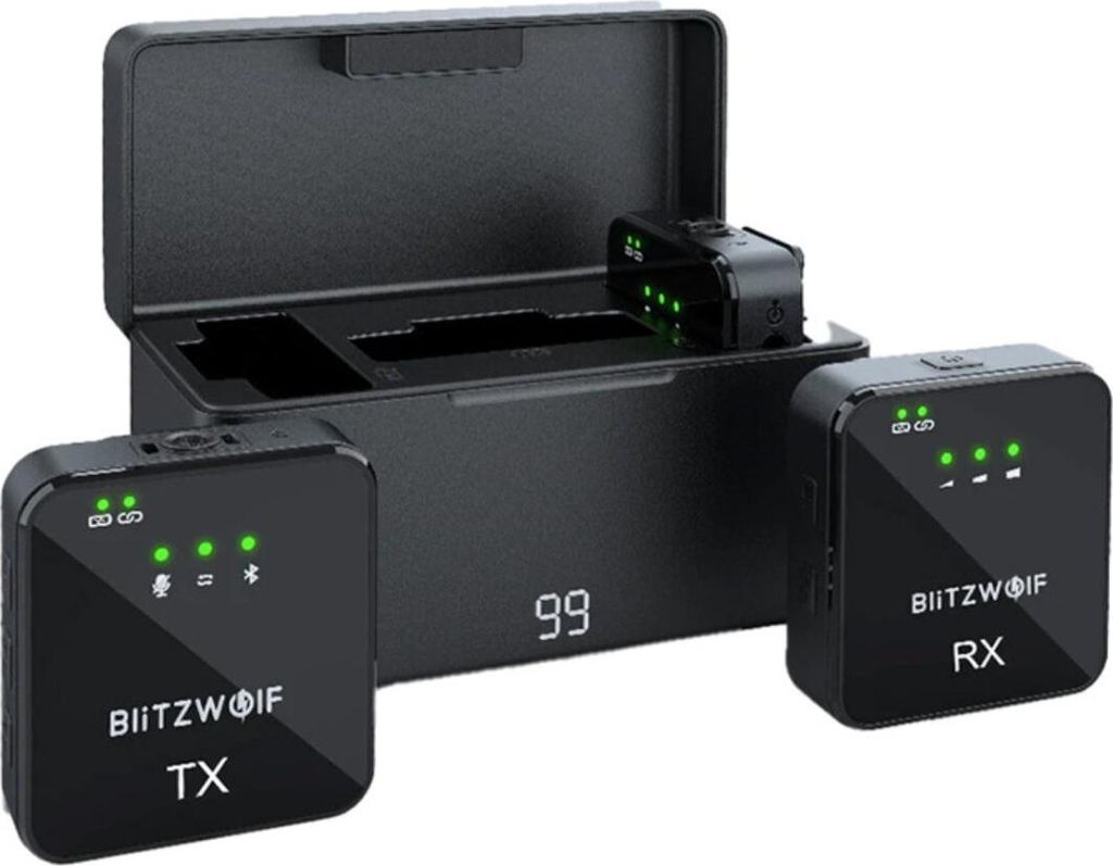 BlitzWolf Wireless Microphone, BW-SX63, 1000mAh (black)