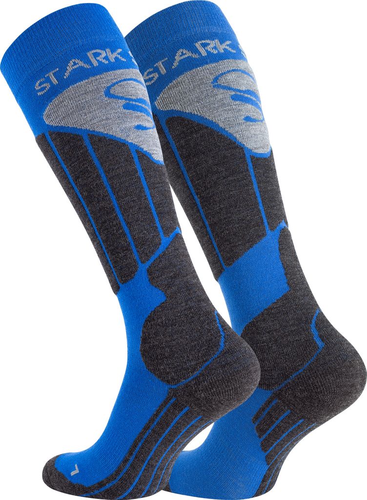 Stark Soul Skisocken mit Polsterung Ski Strümpfe, lange Wintersportsocken 39-42 blau