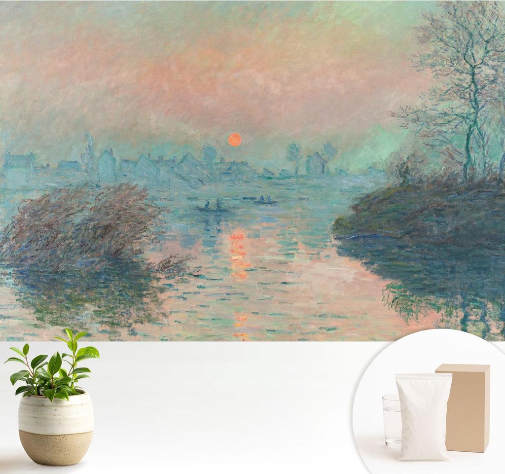 Fototapete - 104x70 cm - Tapete - Wandtapete - Wandbilder - Dekofolie - Tapete Folie - Wand - Dekoration - Wohnzimmer - Atmosphärische Dämmerung