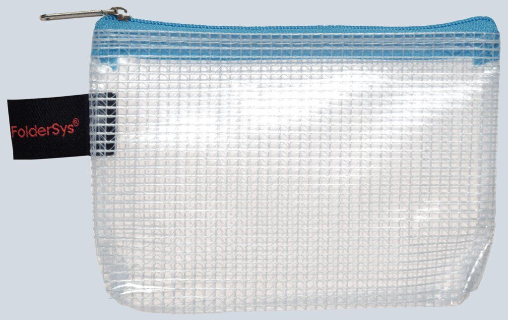 Foldersys Reissverschluss-Beutel A7 mit Zip hellblau Produktbild 