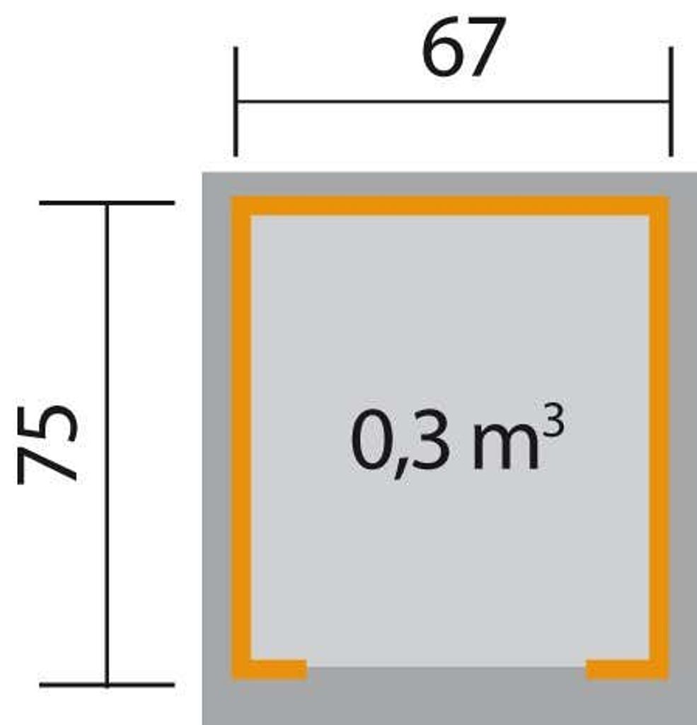 weka Rasenroboter-Garage L 70 x B 45 x H 30 cm, Fichtenholz