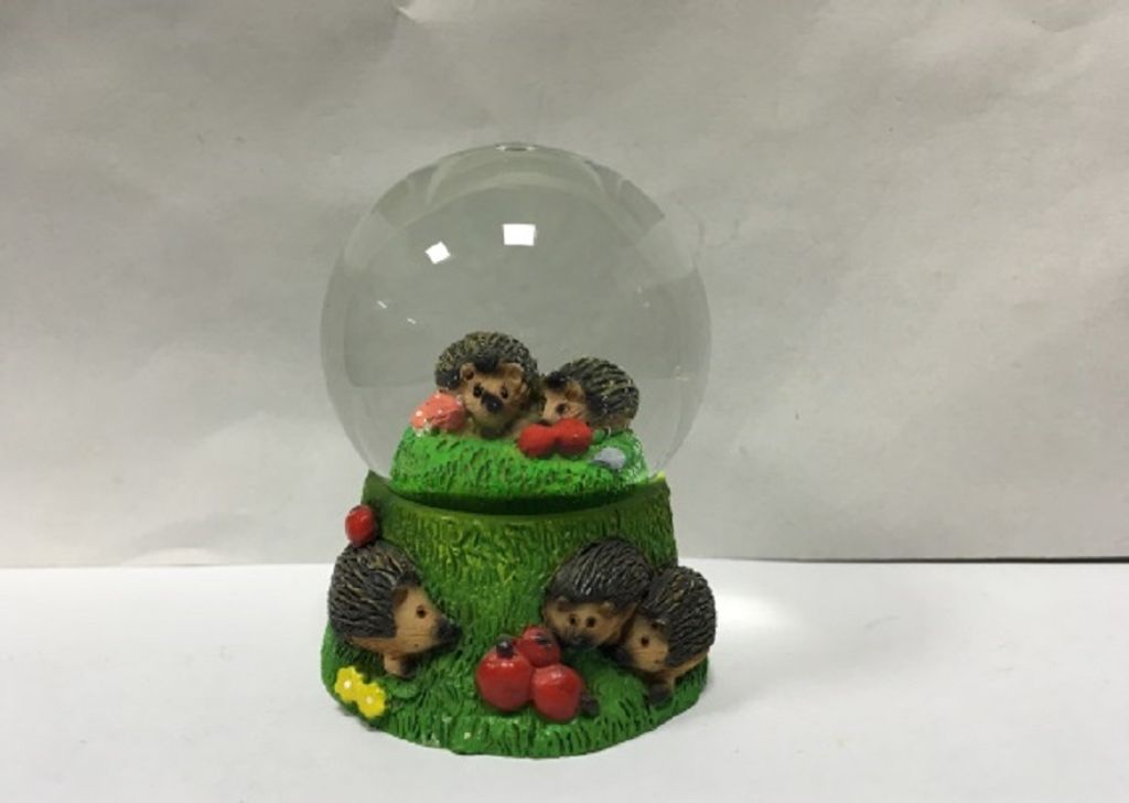 Glitzerkugel Igel, Schneekugel Tier Tiere Schneekugeln Gartentiere Waldtiere