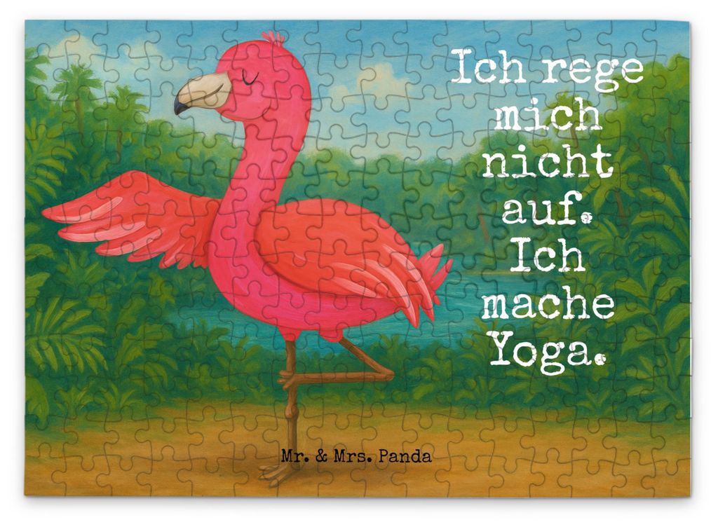 Mr. & Mrs. Panda Puzzle Flamingo Yoga Design 192 Teile - Weiß - Geschenk, Namaste, 2000, 300, Yogi, 1000, Rosa, Ärger, Meditieren, 1500, 500, Ach...