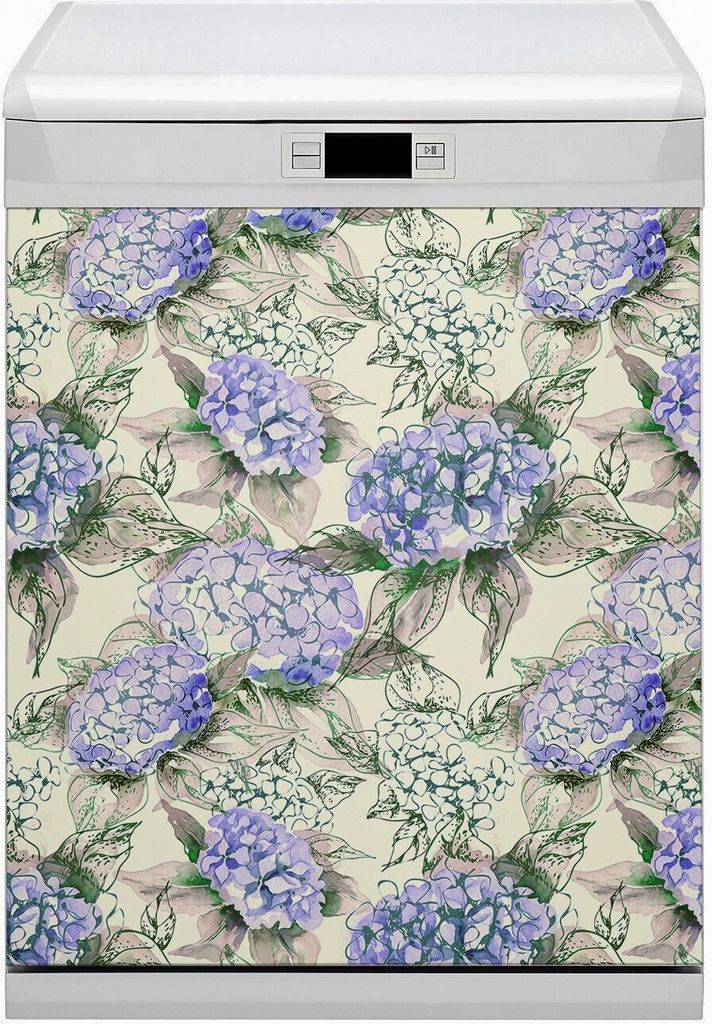 Magnet Folie für Geschirrspüler Magnete Geschirrspüle Magnet für Spülmaschine 60x80 cm Nachbildung - Hortensie