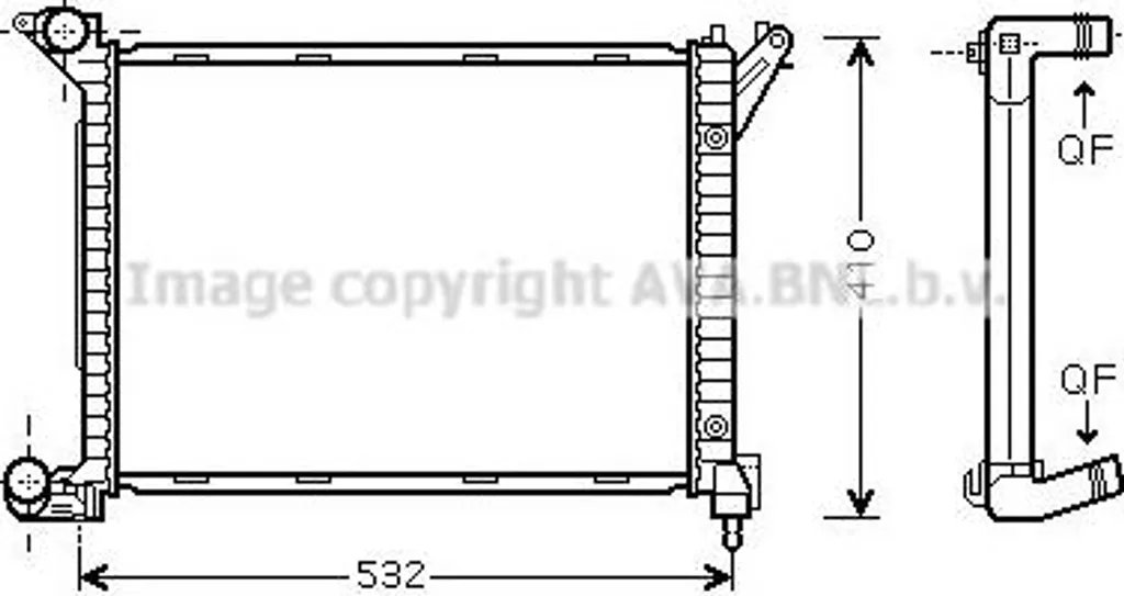Radiateur de Refroidissement Moteur pour Mini Cooper - Modèle AVA BWA2263