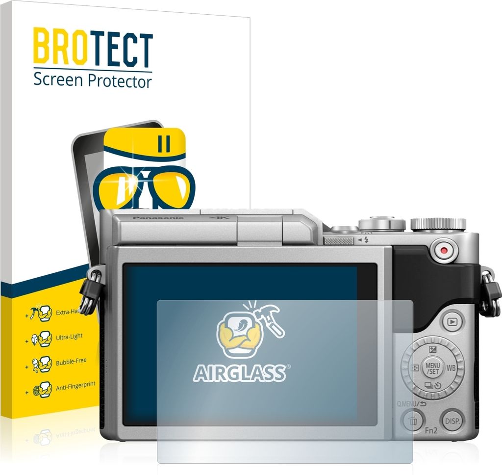 BROTECT Schutzglas für Panasonic Lumix DC-GX800 Schutzfolie Panzer Folie Glas Display Schutz klar