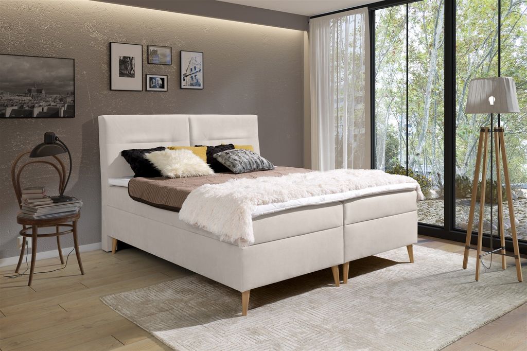 Boxspringbett Schlafzimmerbett DANILO 160x200cm inkl.Bettkasten
