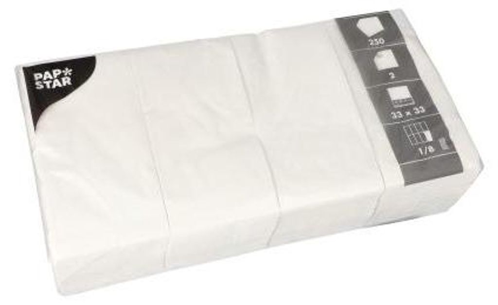 Papstar 82552, Weiß, Seidenpapier, Einfarbig, 34 g/m², 330 Produktbild 