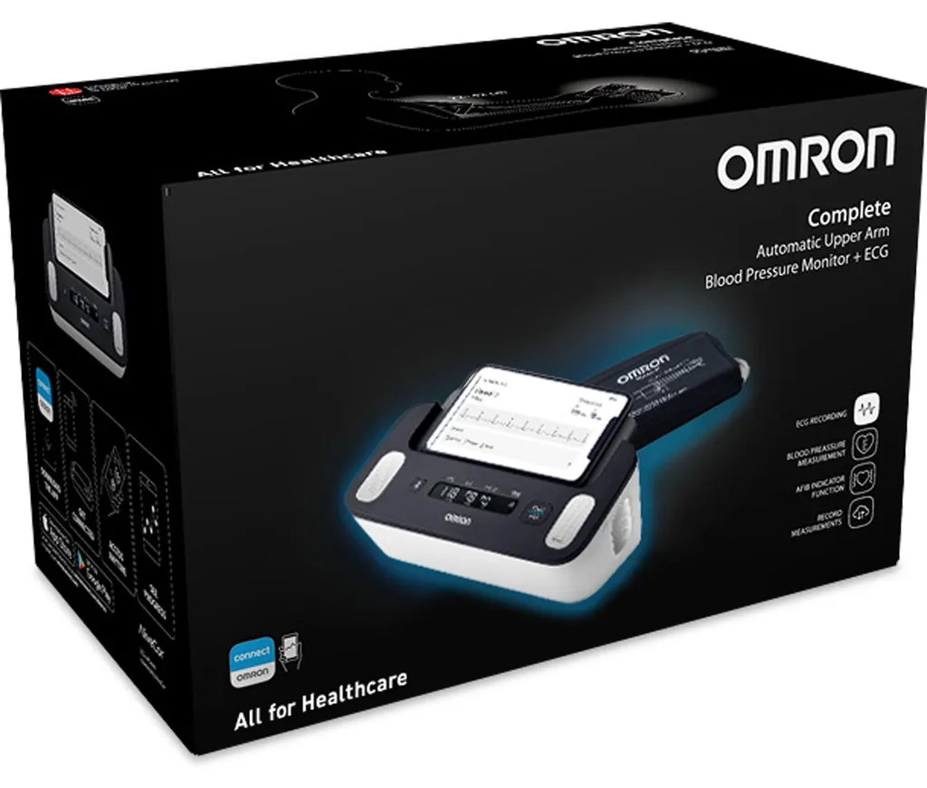 Tensiomètre OMRON Complete pour Suivi Cardiaque à Domicile avec ECG 1 pc