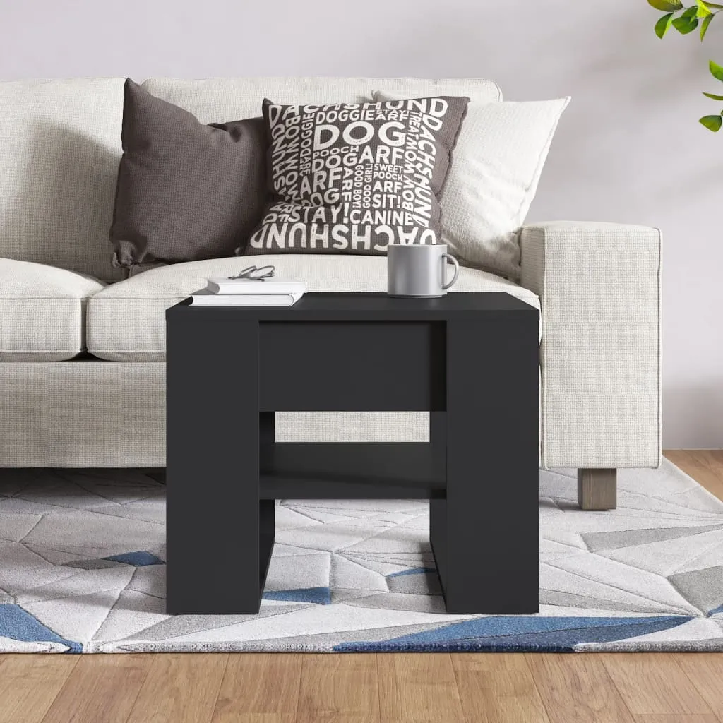 vidaXL Tavolino Nero 55,5x55x45 cm in Legno per Salotto - Offerta Online - 12