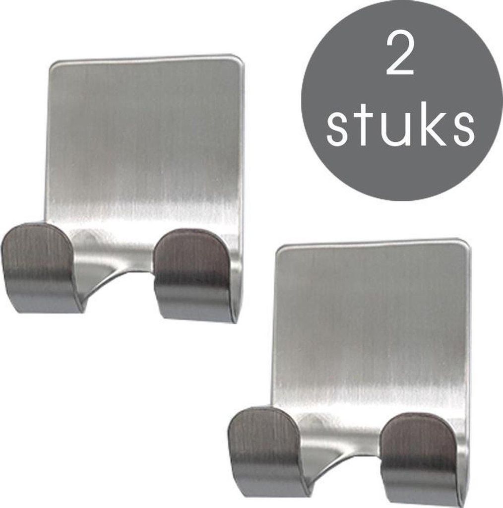Jumadas selbstklebende Handtuchhaken – Edelstahl – Silber – Aufhängen – Badezimmer – Zimmer – 2 Stück