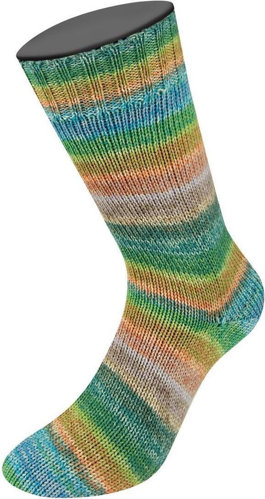 Lana Grossa - Meilenweit 100g Merino Extrafine Cosima 3494 hellgrau graugrün hellbeige graubeige rost