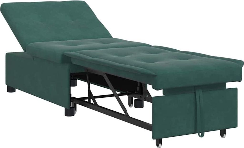 vidaXL Schlafsofa Dunkelgrün 194 x 67 x 82 cm Samt