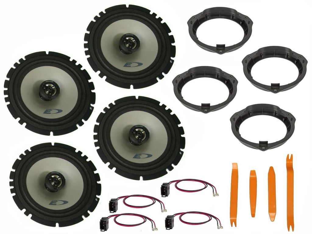 Alpine Lautsprecher Set für Mercedes ML W166 Bj 08-15 Tür vorn hinten Bügel 240W