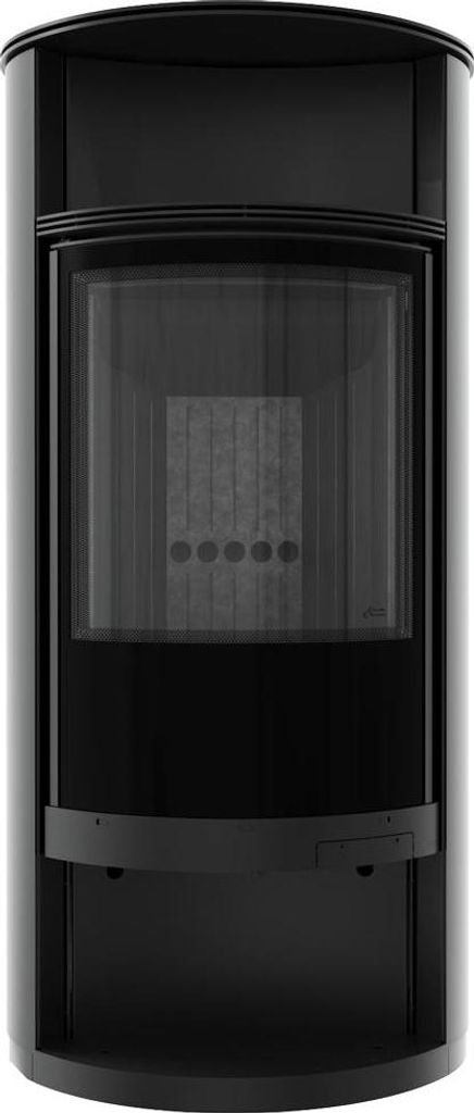 Kaminofen aus Stahl KRATKI RUNA Ø 150 8 kW schwarz Verkleidung