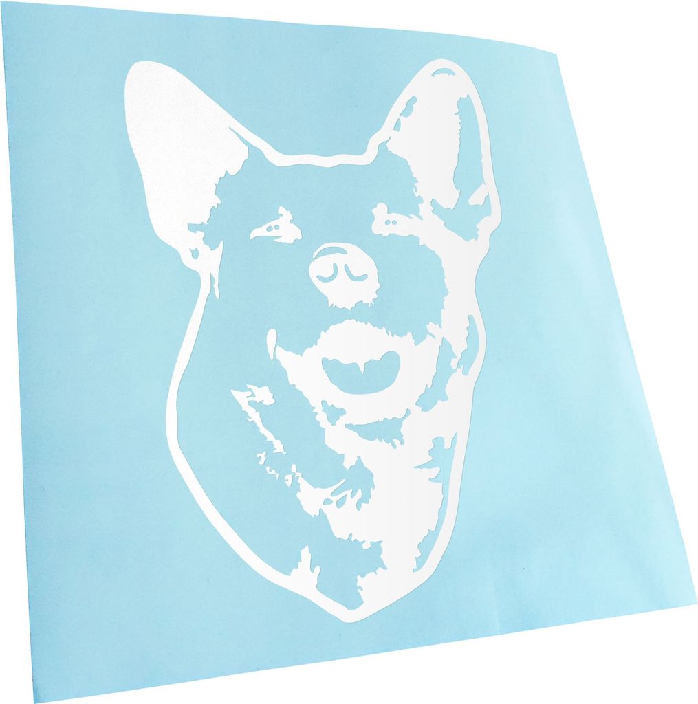 Kiwistar - Autoaufkleber - Australian Cattle Dog Hund - Weiss - 30x21cm - Aufkleber für Auto, Laptop, Fahrrad, LKW, Motorrad mehrfarbig JDM Decal ...