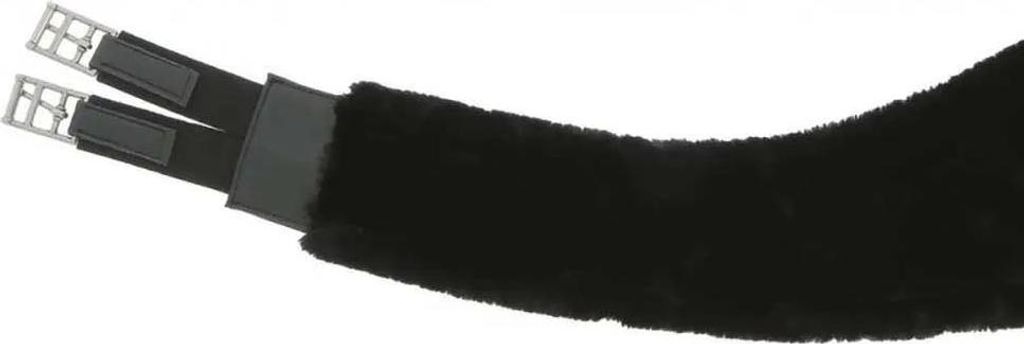 NORTON XTR Kunstlammfell Sattelgurt, Farbe:schwarz. synethisches Schaffell schwarz, Größe:115 cm