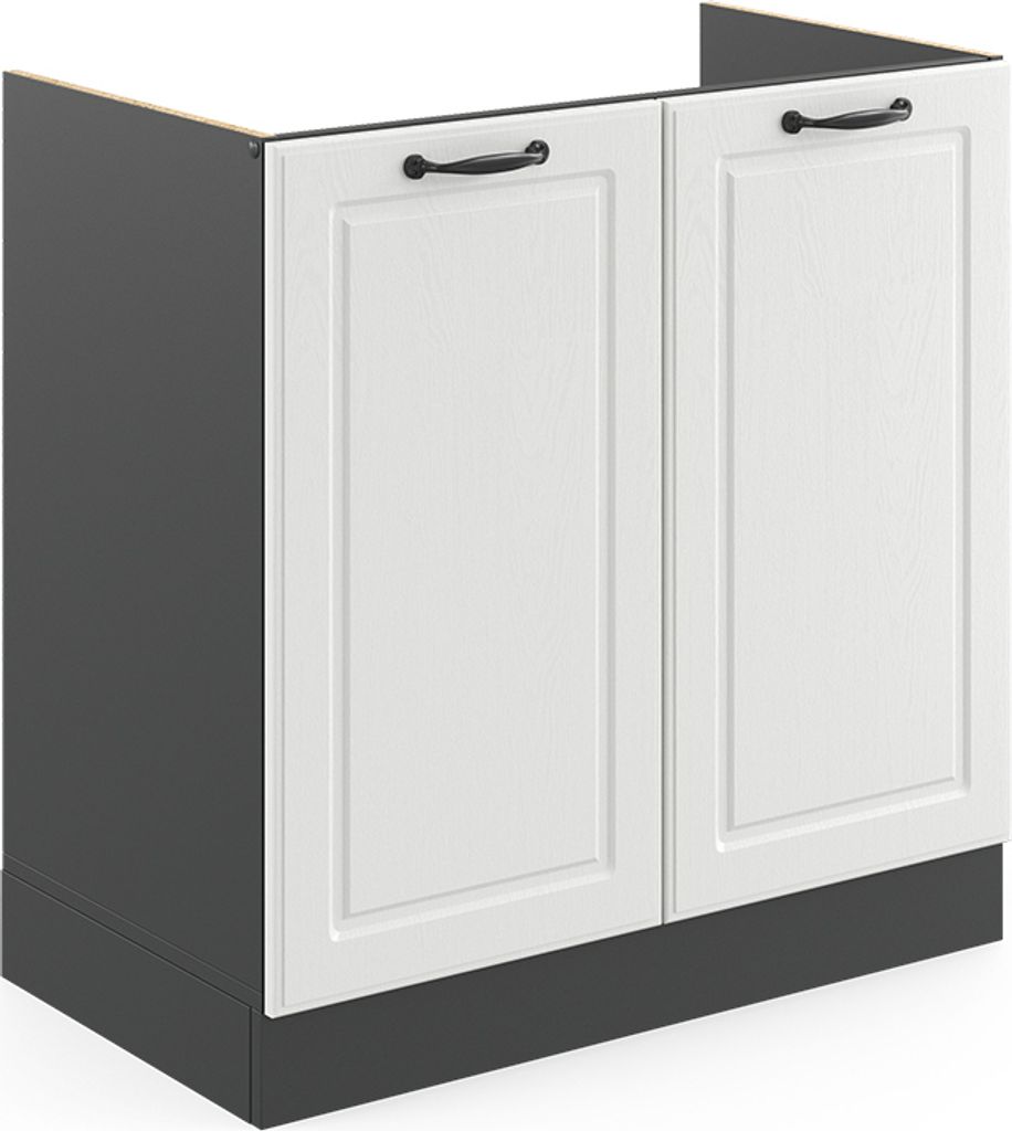 Meuble bas sous-évier Vicco R-Line Blanc campagne 80cm sans Image du produit 
