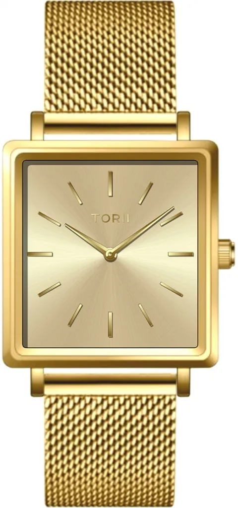 Montre femme dorée TORII G26GS.PG, idéale pour le bureau ou les soirées