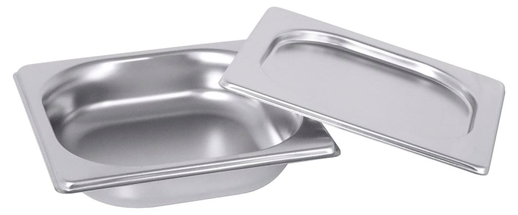 Salatschale GN 1/6, aus Edelstahl 18/10, 16 x 17,6 cm, 0,7 Liter Volumen : Salatschale Variante: Salatschale