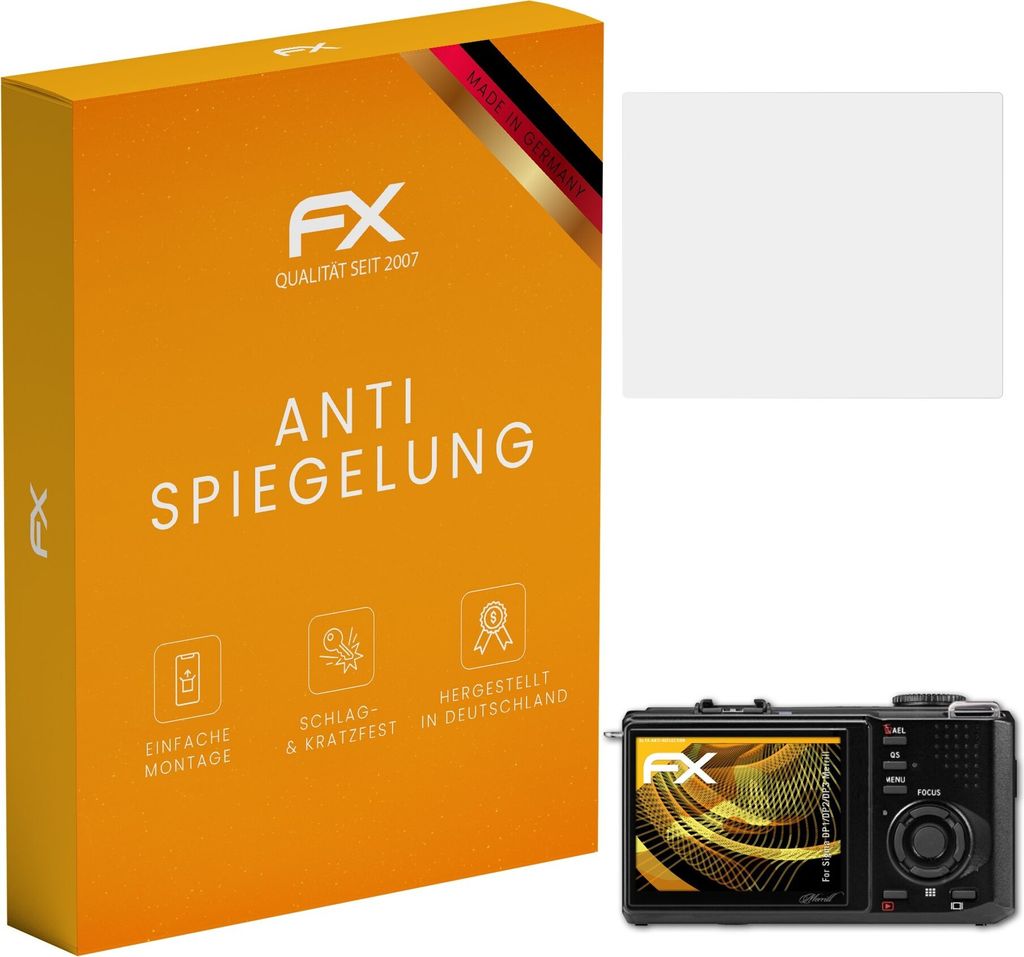 atFoliX FX-Antireflex 3x Schutzfolie kompatibel mit Sigma DP1/DP2/DP3 (Merrill) Displayfolie