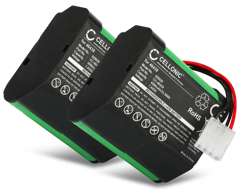 CELLONIC 2x Batterie pour Aspirateur Compatible avec Image du produit 