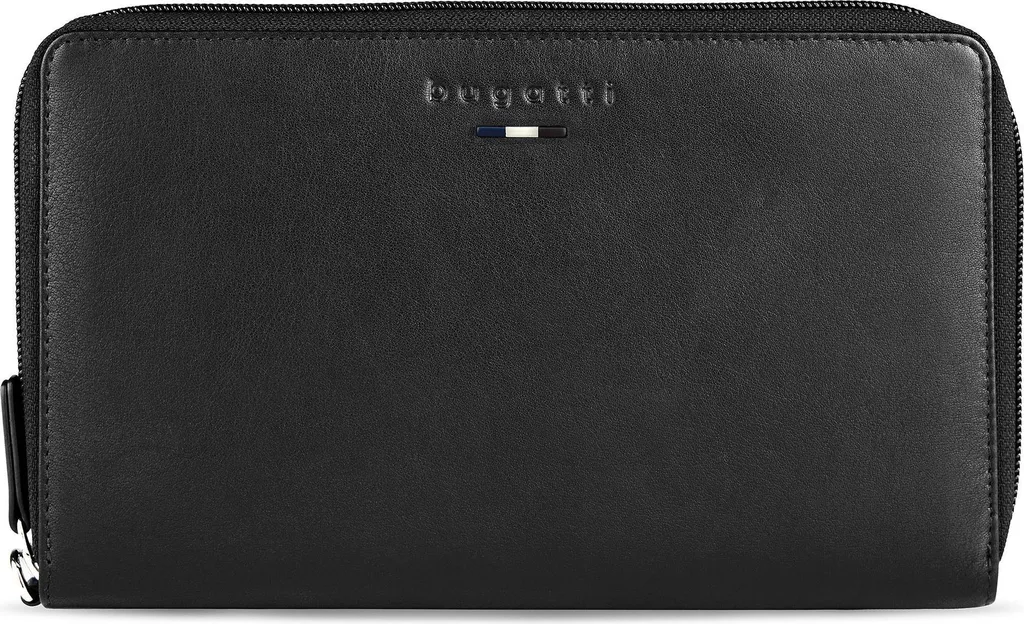 Étui pour carte d'identité bugatti Romeo en cuir noir Ticket Wallet