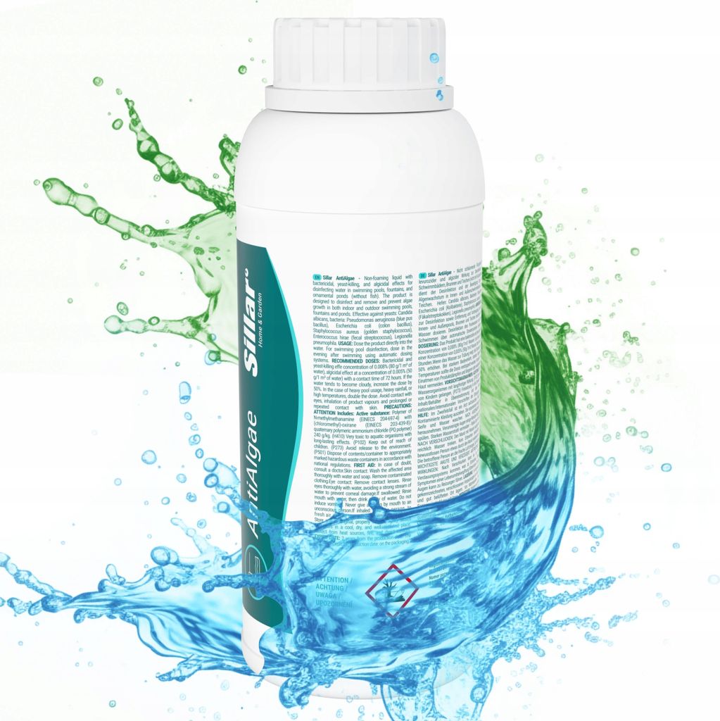 Sillar Algizid 1L – Anti Algen Poolmittel für klares Wasser Produktbild 