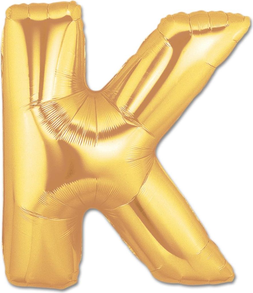 Ballon In Form Eines Goldenen Buchstabens 40 Cm Goldener Buchstabe K