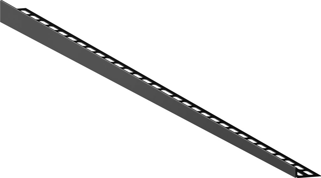 Aquabad Edelstahl Gefälleprofil Clive für begehbare Dusche in Schwarzmatt 120cm, rechtsversion, Kantenhöhe 10mm