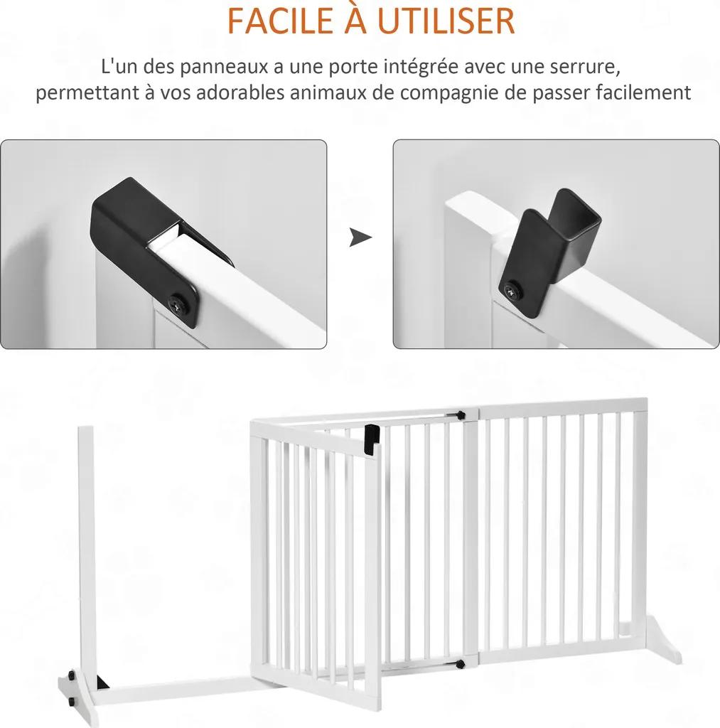 Barrière chien sans perçage pour grands passages longueur modulable - 6