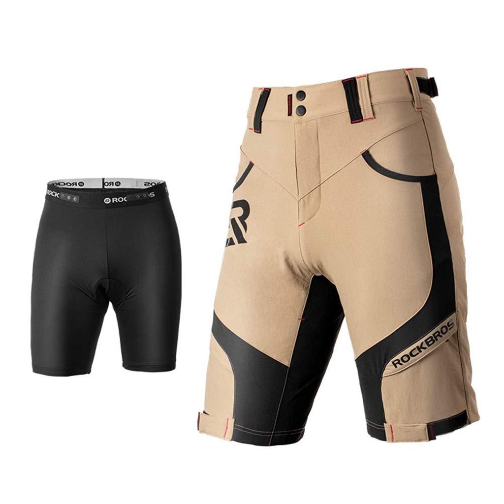 ROCKBROS Fahrrad Radhose Herren mit Sitzpolster 4D MTB Shorts EU Größe 2XL
