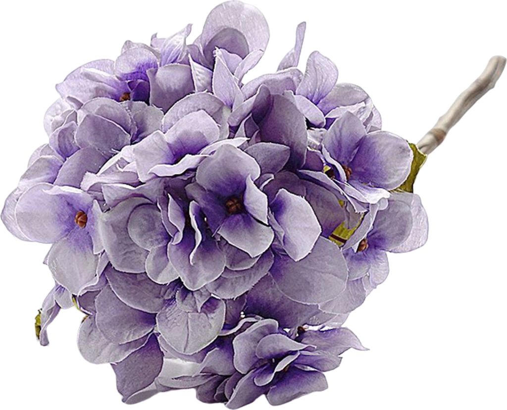 1 Zweig gefälschte Blume mit 3 Blättern, die nicht mit künstlichem Seidentuch künstlicher Hortensie Blume DIY Hochzeitsstrauß Accessoires für...