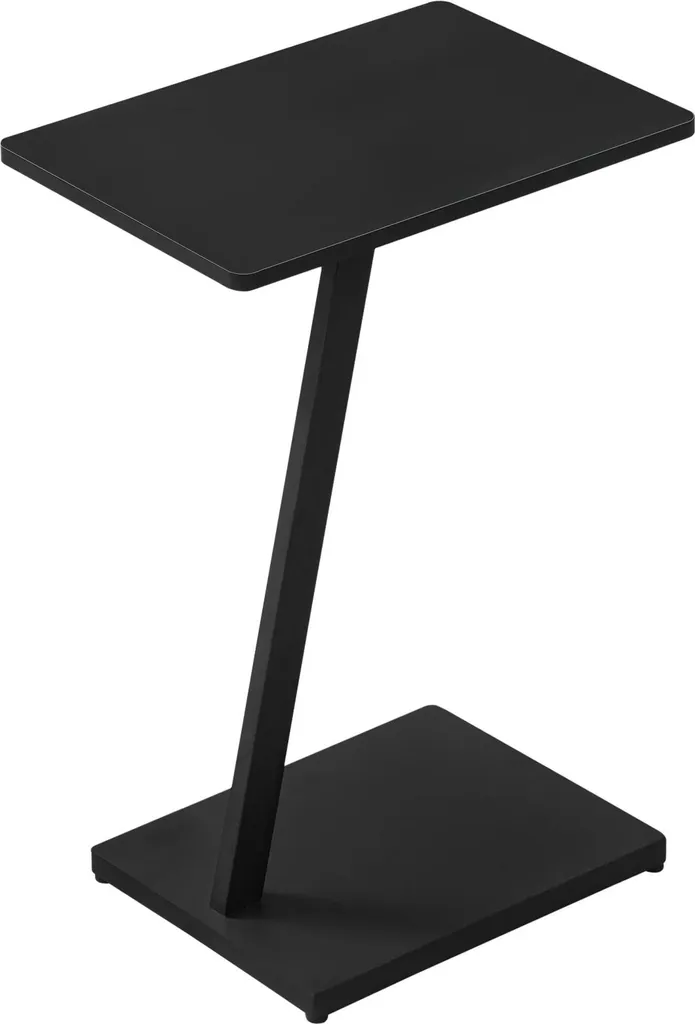 Gagnez de la place avec cette table d'appoint en C noire pour petit salon