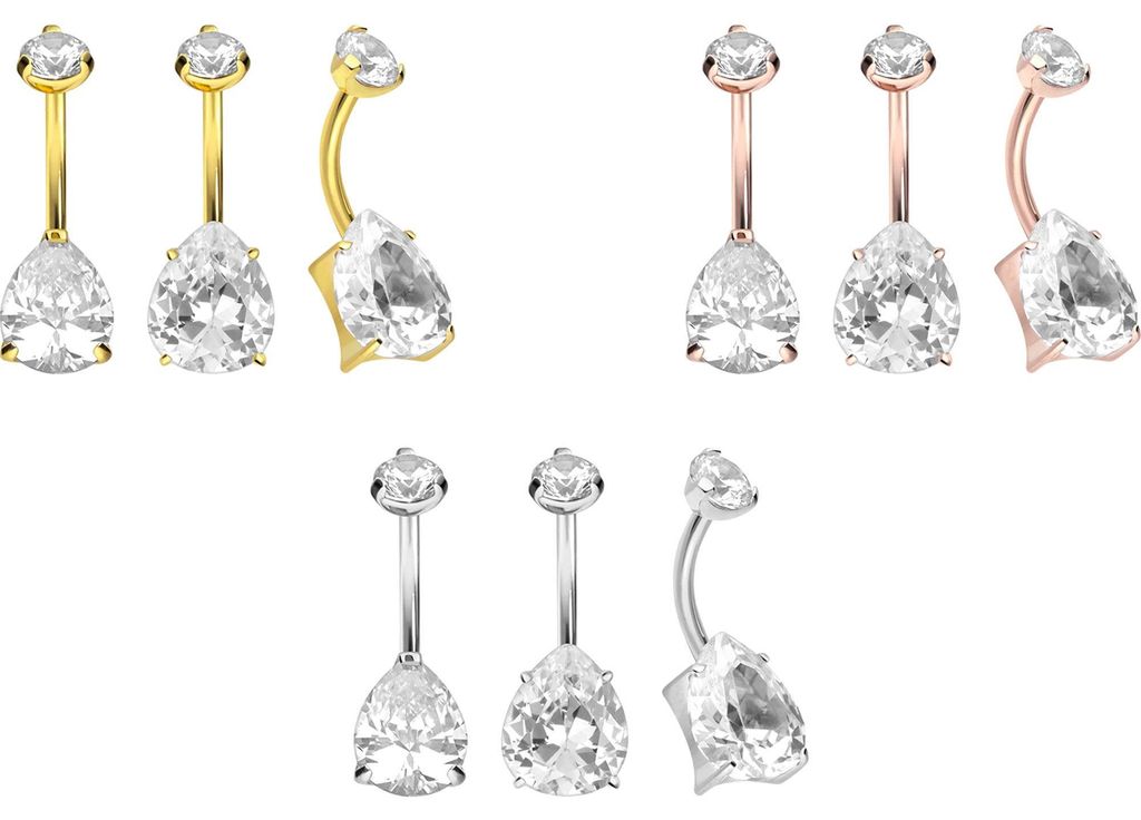Bauchnabelpiercing Titan Bananabell mit Innengewinde Produktbild 