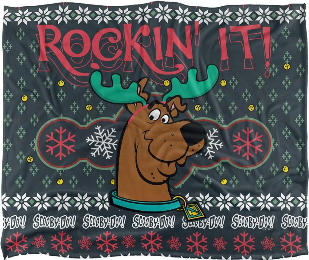 Couverture Scooby-Doo Rockin It Noël Design Multicolore Haute Qualité