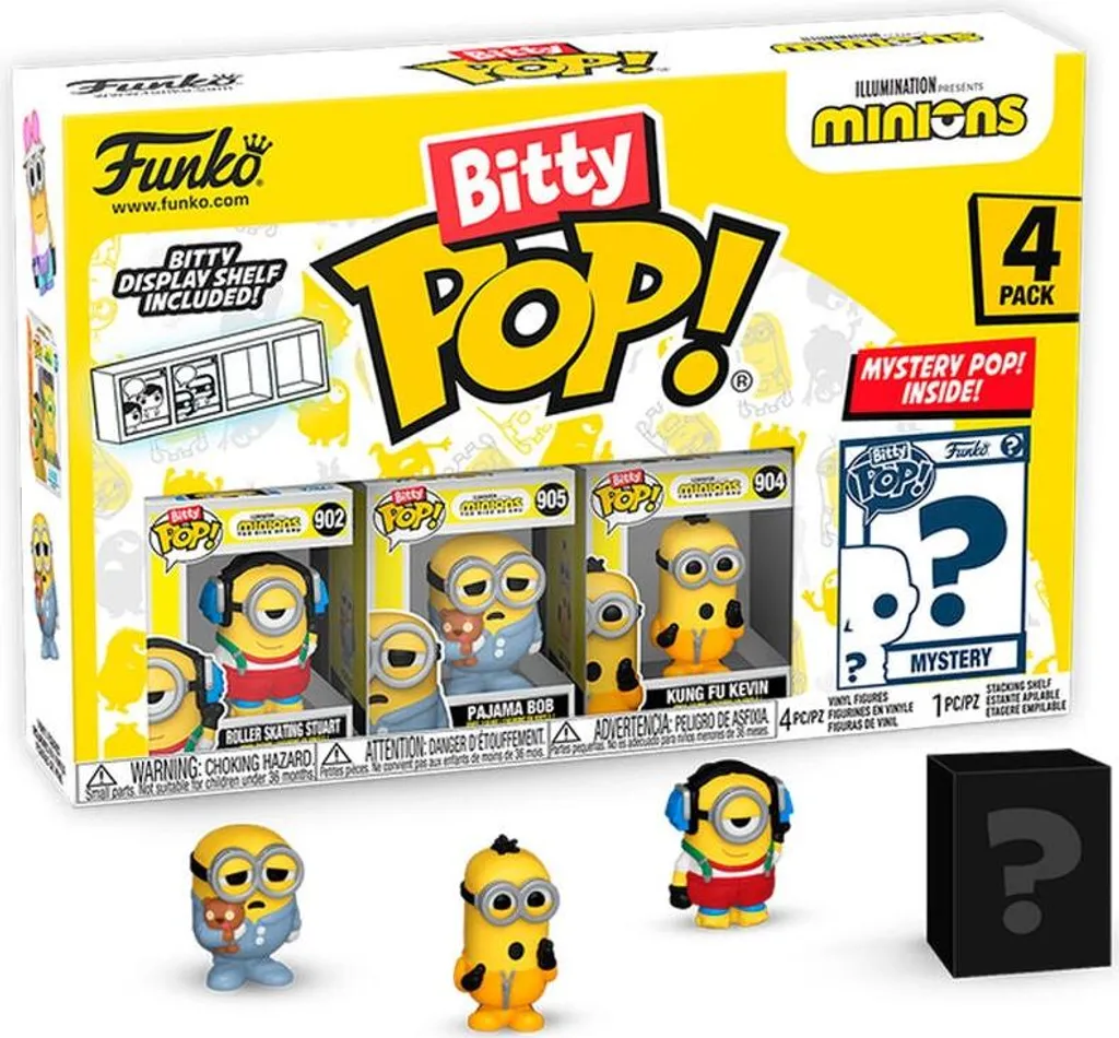 Bitty Pop Minions Série 3 : Collectionnez sans Manquer de Place 4-Pack