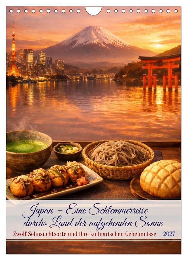 Japan – Eine Schlemmerreise durchs Land der aufgehenden Sonne (Wandkalender 2027 DIN A4 hoch), CALVENDO Monatskalender