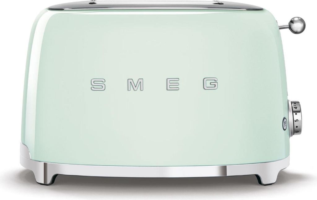 SMEG TSF01PGEU Broodrooster, 2 sleuven, pastelgroen Productafbeelding 