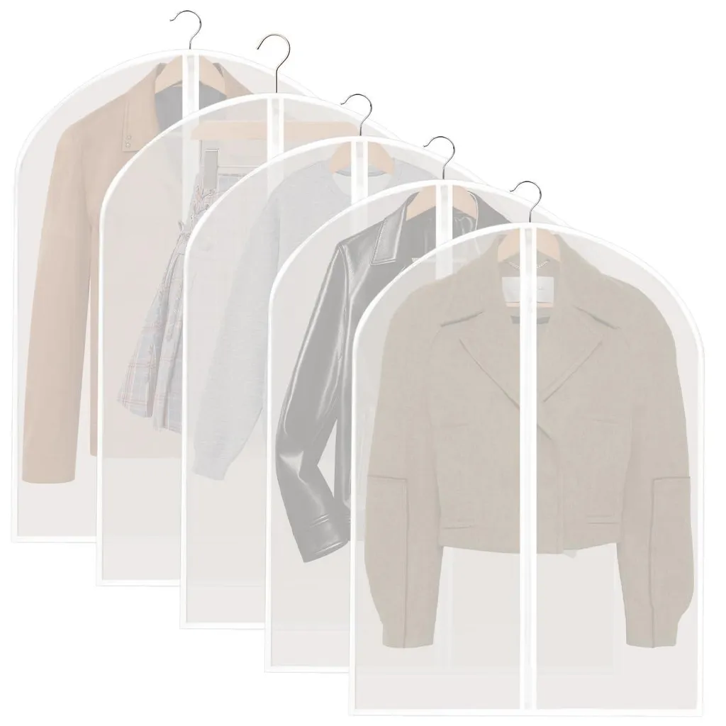 Housse de protection vêtements courte 60x80 pour chemises et vestes