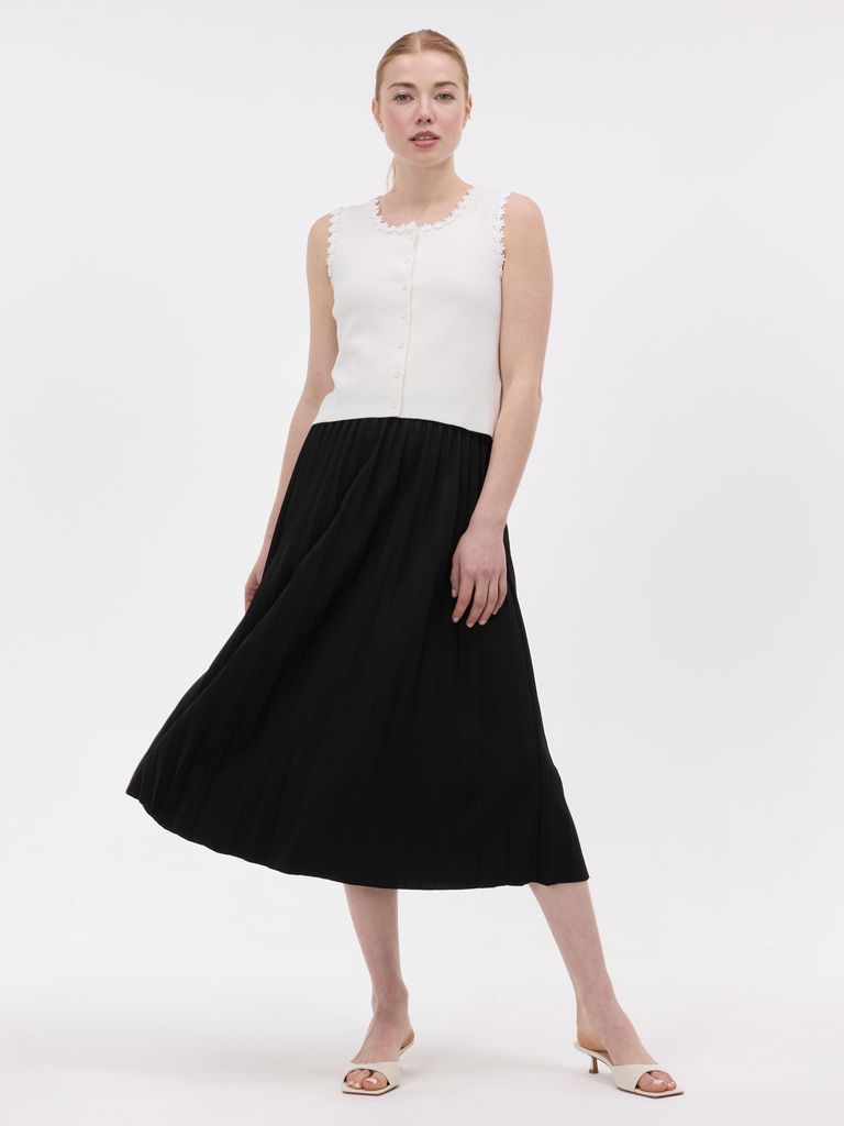Orsay Schwarzer Damen-Midirock 38