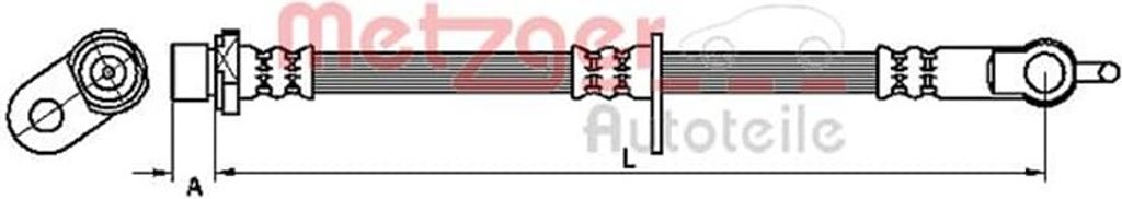 Metzger Bremsschlauch vorne für Citroen C1 Peugeot 107 Toyota Aygo