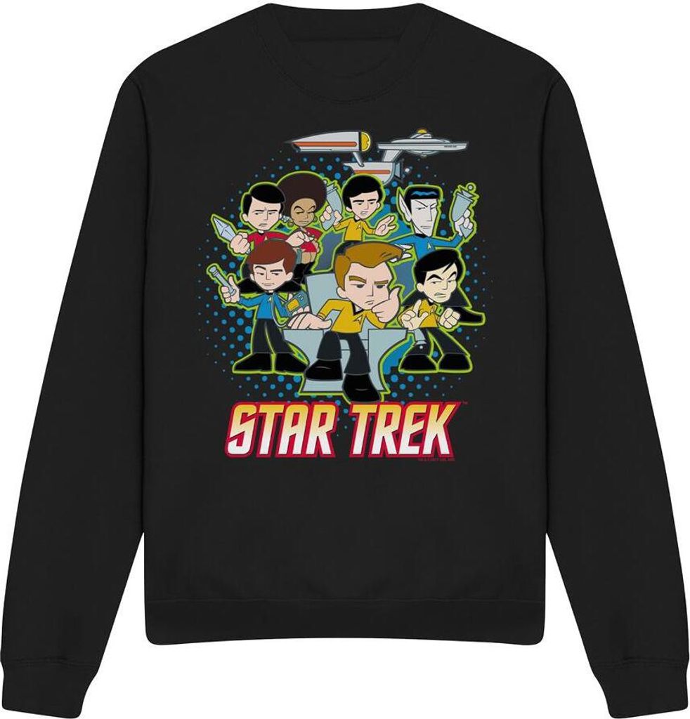 Star Trek Quogs - Sweatshirt für Herren/Damen Uni TV12200 (L) (Schwarz)