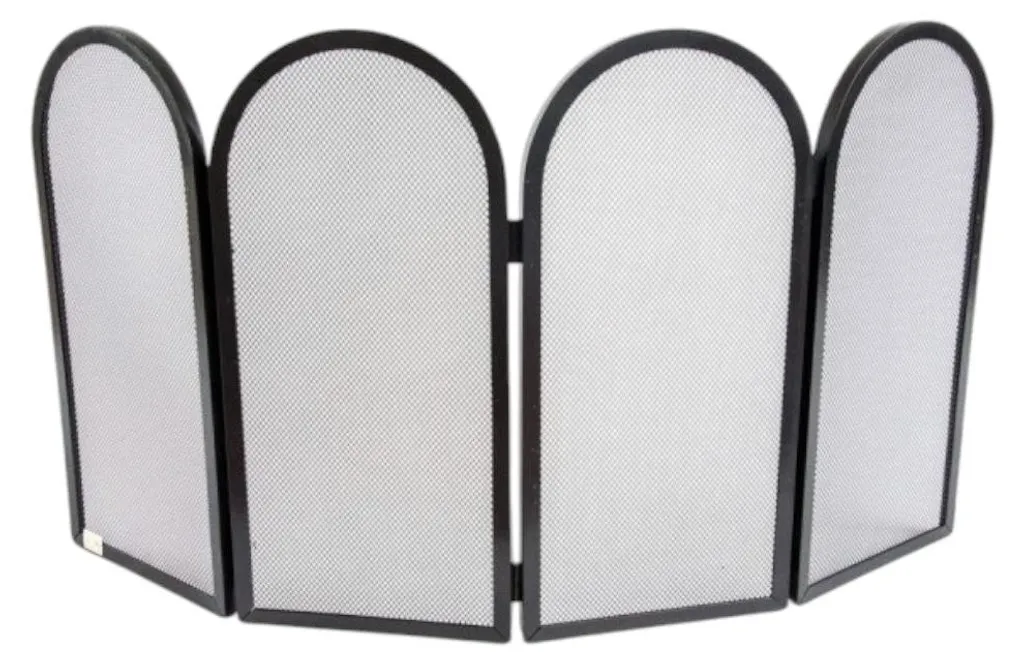 Protection de sol cheminée contre braises et étincelles fer noir 95cm
