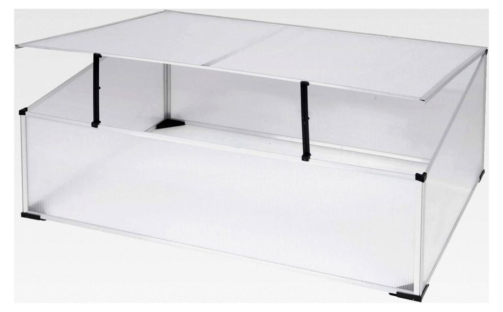 Frühbeet mit Alurahmen - 100x60x40cm - aus Polycarbonat - Gewächshaus aus Aluminium